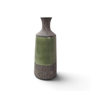 ceramic vase 44 green black