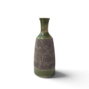 ceramic vase 45 green textured