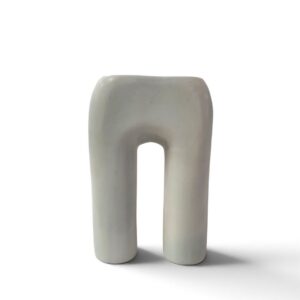 ceramic vase 49 pillar grey