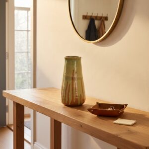 ceramic vase 55 green tapered lifestyle