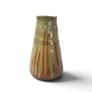 ceramic vase 55 green tapered